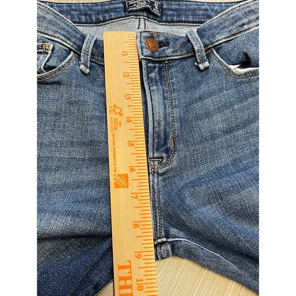 streetwear Abercrombie & Fitch super skinny jeans sz 4/27R distress stretch - Picture 4 of 9
